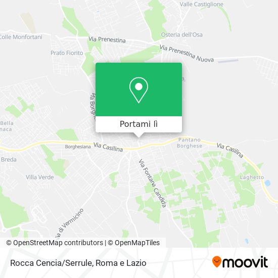Mappa Rocca Cencia/Serrule