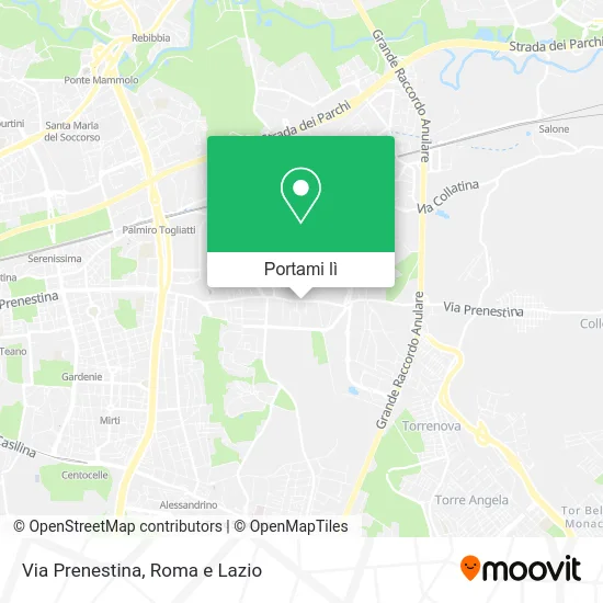 Mappa Via Prenestina