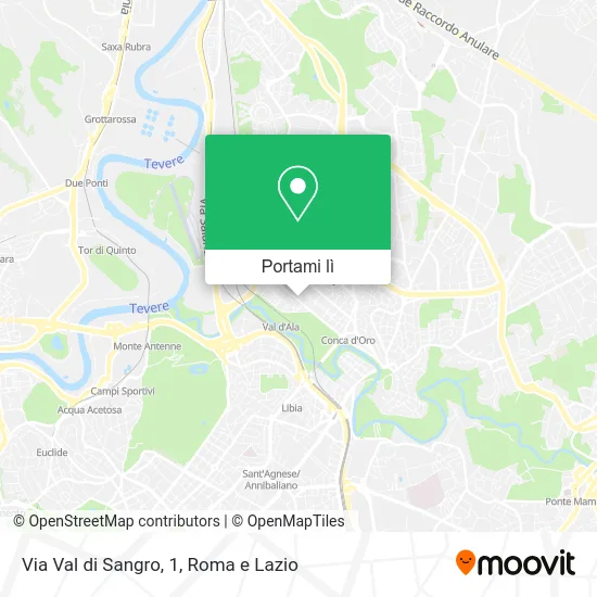 Mappa Via Val di Sangro, 1