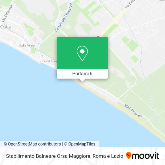 Mappa Stabilimento Balneare Orsa Maggiore
