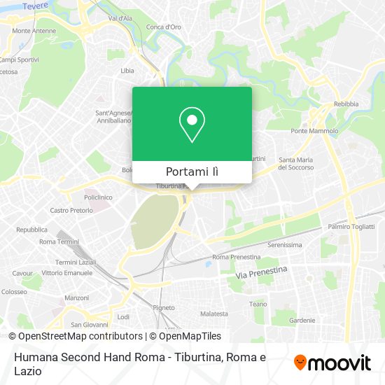 Mappa Humana Second Hand Roma - Tiburtina