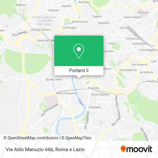 Mappa Via Aldo Manuzio  66b