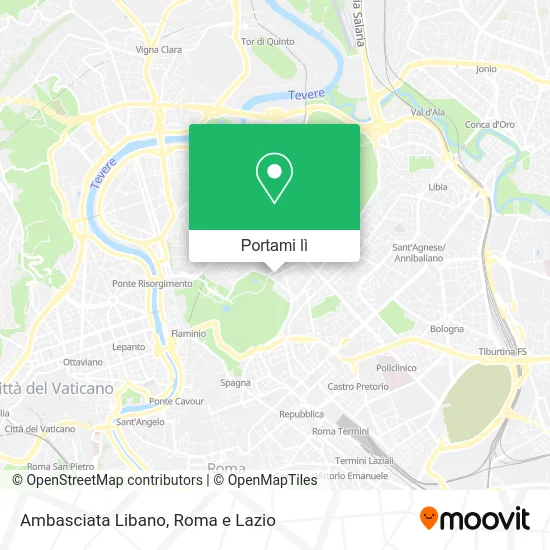 Mappa Ambasciata Libano