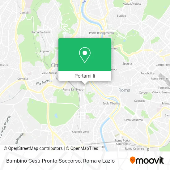 Mappa Bambino Gesù-Pronto Soccorso