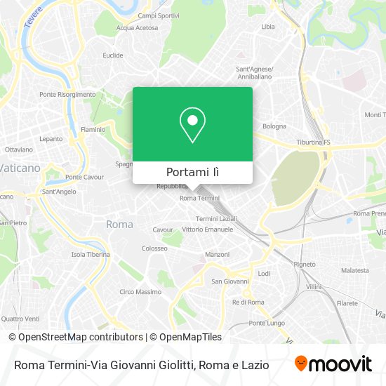 Mappa Roma Termini-Via Giovanni Giolitti