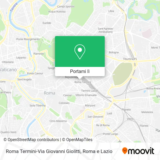 Mappa Roma Termini-Via Giovanni Giolitti