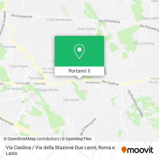 Mappa Via Casilina / Via della Stazione Due Leoni