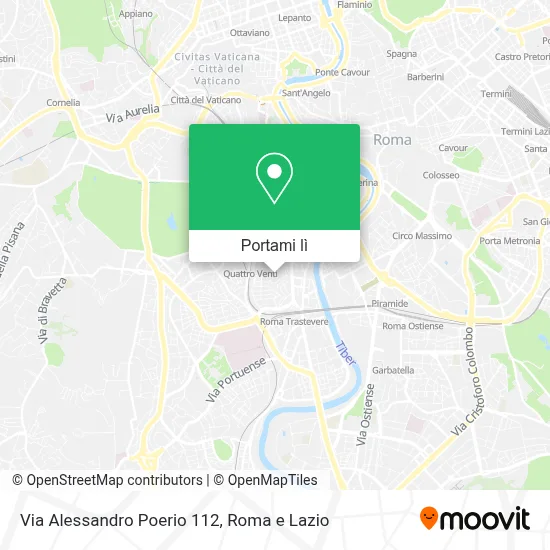 Mappa Via Alessandro Poerio 112