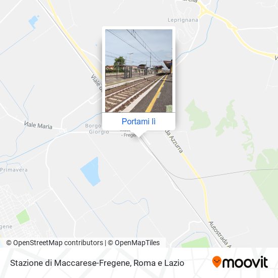 Mappa Stazione di Maccarese-Fregene