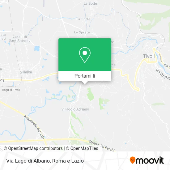 Mappa Via Lago di Albano
