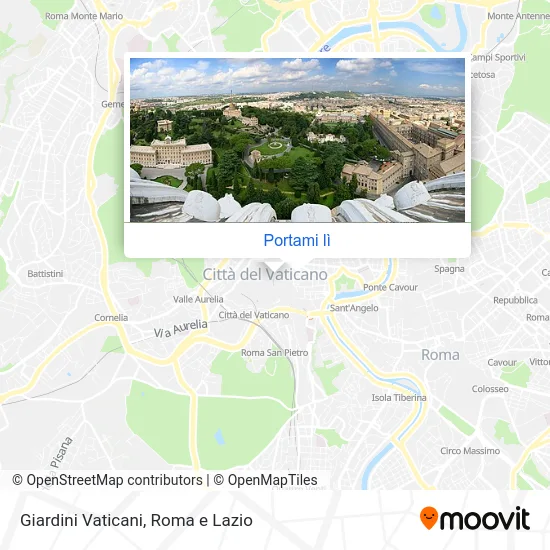 Mappa Giardini Vaticani