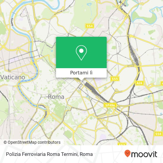 Mappa Polizia Ferroviaria Roma Termini