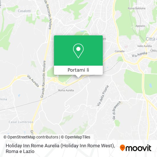 Mappa Holiday Inn Rome Aurelia