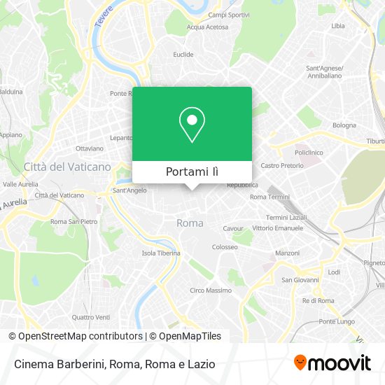 Mappa Cinema Barberini, Roma