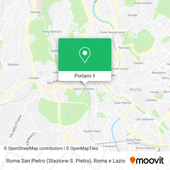Mappa Roma San Pietro (Stazione S. Pietro)