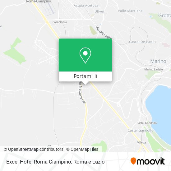 Mappa Excel Hotel Roma Ciampino