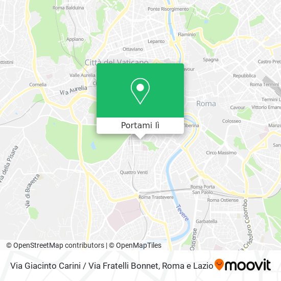 Mappa Via Giacinto Carini / Via Fratelli Bonnet