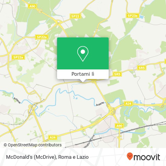 Mappa McDonald's (McDrive)