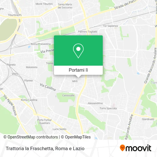 Mappa Trattoria la Fraschetta