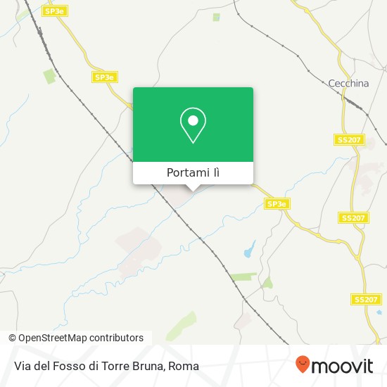 Mappa Via del Fosso di Torre Bruna