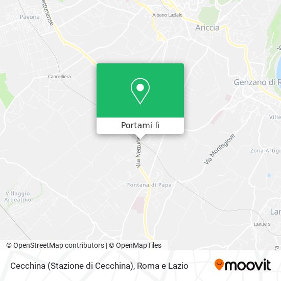 Mappa Cecchina (Stazione di Cecchina)
