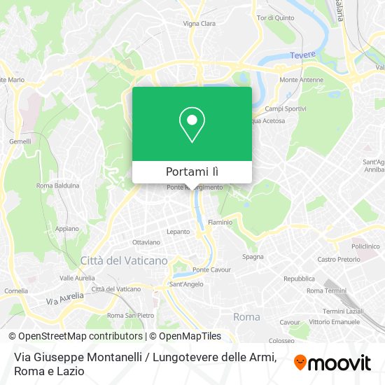 Mappa Via Giuseppe Montanelli / Lungotevere delle Armi