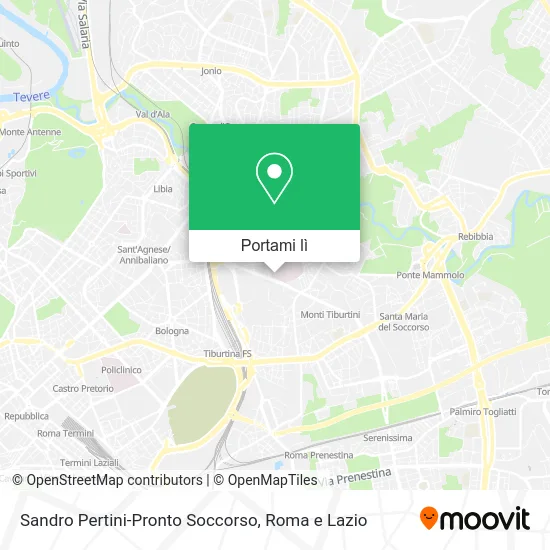 Mappa Sandro Pertini-Pronto Soccorso