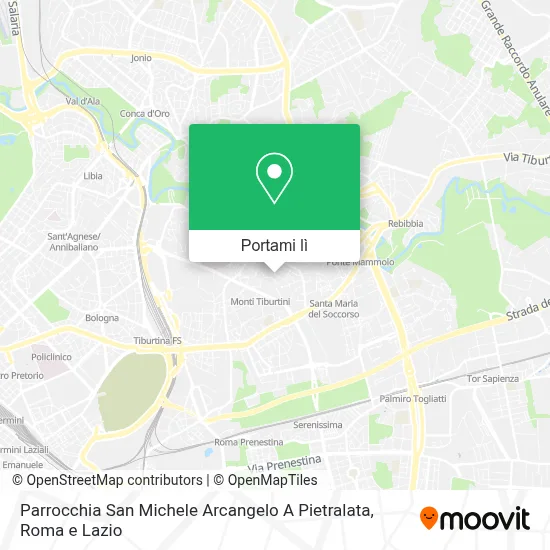 Mappa Parrocchia San Michele Arcangelo A Pietralata