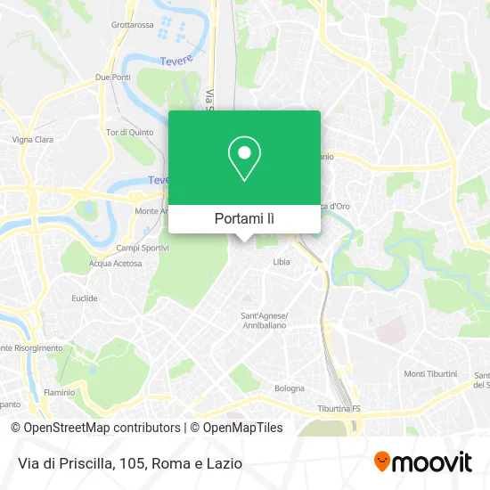 Mappa Via di Priscilla, 105