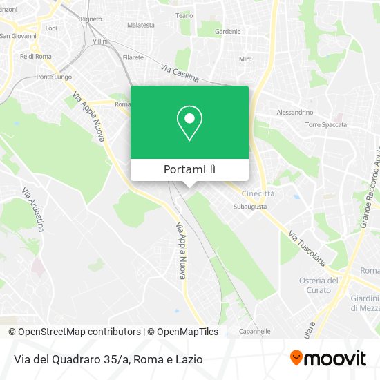 Mappa Via del Quadraro 35/a