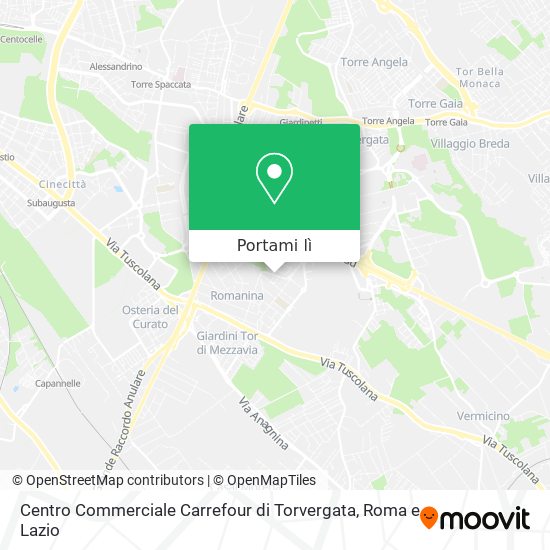 Mappa Centro Commerciale Carrefour di Torvergata