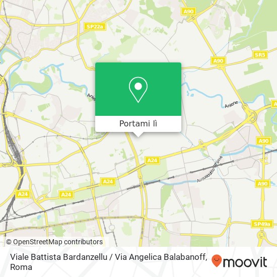 Mappa Viale Battista Bardanzellu / Via Angelica Balabanoff