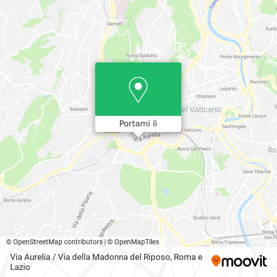 Mappa Via Aurelia / Via della Madonna del Riposo