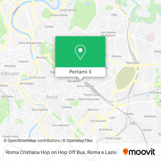 Mappa Roma Cristiana Hop on Hop Off Bus