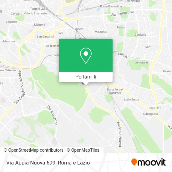 Mappa Via Appia Nuova 699