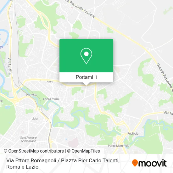 Mappa Via Ettore Romagnoli / Piazza Pier Carlo Talenti