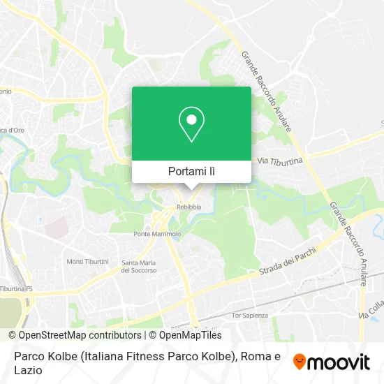 Mappa Parco Kolbe (Italiana Fitness Parco Kolbe)