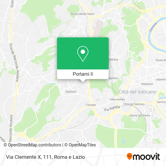 Mappa Via Clemente X, 111