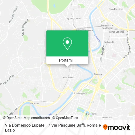 Mappa Via Domenico Lupatelli / Via Pasquale Baffi