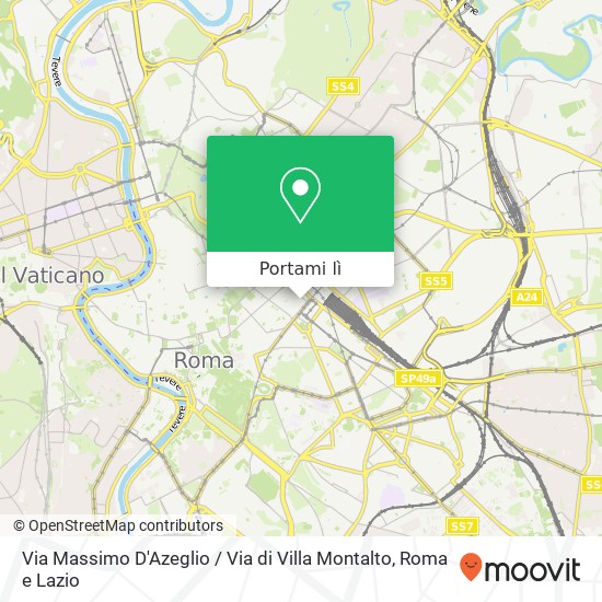 Mappa Via Massimo D'Azeglio / Via di Villa Montalto