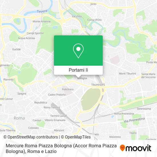Mappa Mercure Roma Piazza Bologna