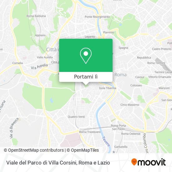 Mappa Viale del Parco di Villa Corsini