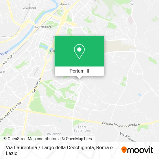 Mappa Via Laurentina / Largo della Cecchignola