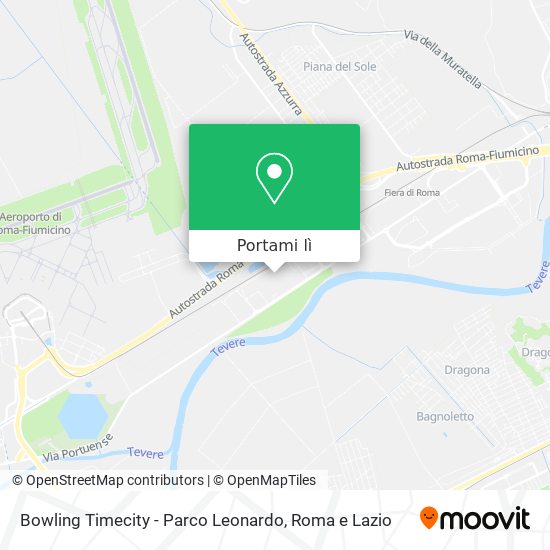 Mappa Bowling Timecity - Parco Leonardo