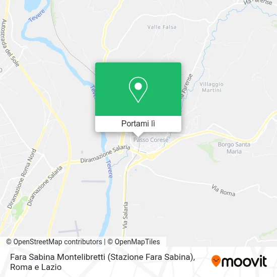 Mappa Fara Sabina Montelibretti (Stazione Fara Sabina)