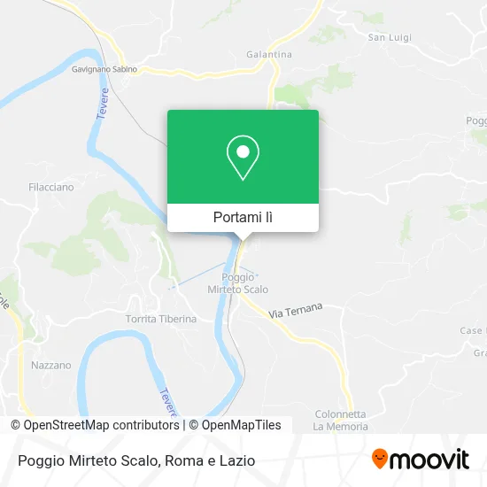 Mappa Poggio Mirteto Scalo