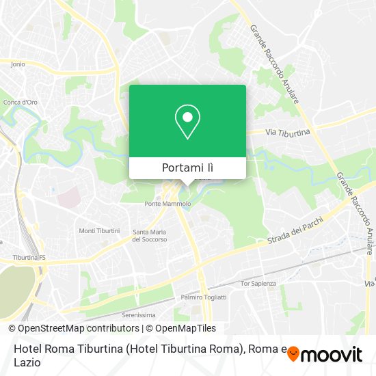 Mappa Hotel Roma Tiburtina