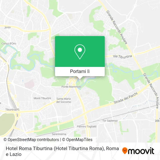 Mappa Hotel Roma Tiburtina