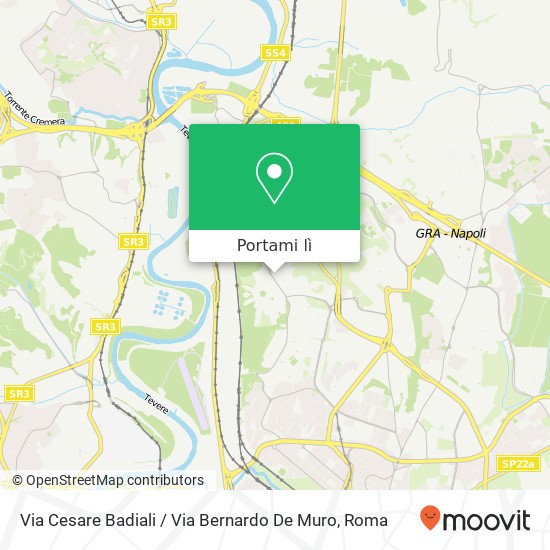 Mappa Via Cesare Badiali / Via Bernardo De Muro