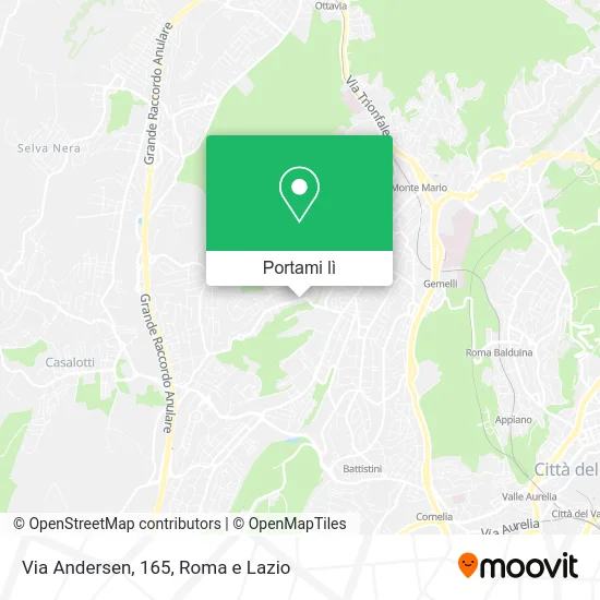 Mappa Via Andersen, 165